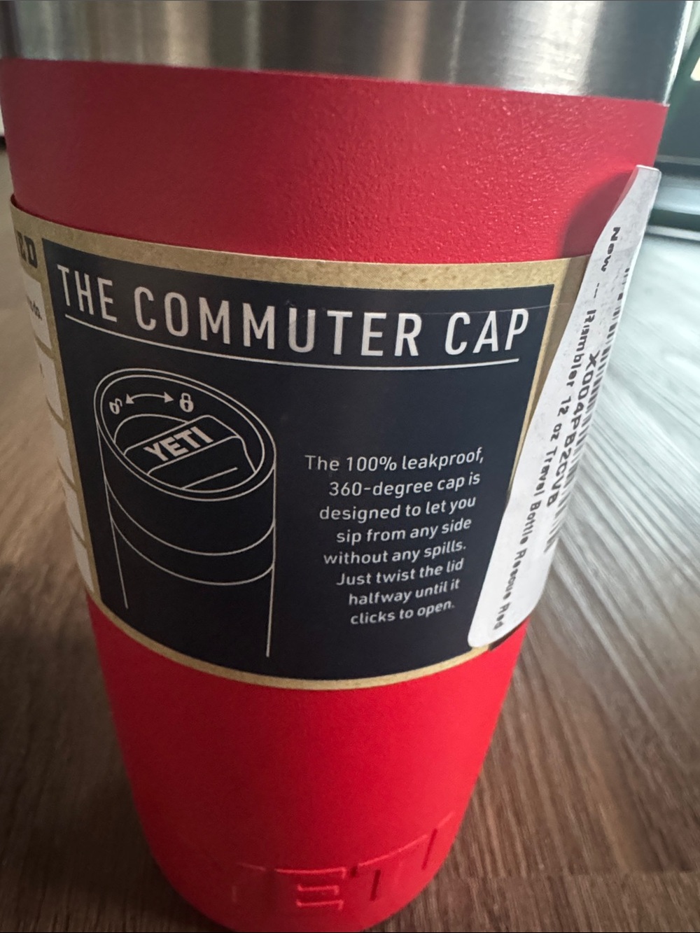Yeti Rambler 12oz Travel Bottle - Red with Black Lid - Picture 4 of 7